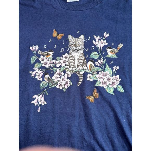 Vintage Kittens & Birds Tee - Picture 3 of 5